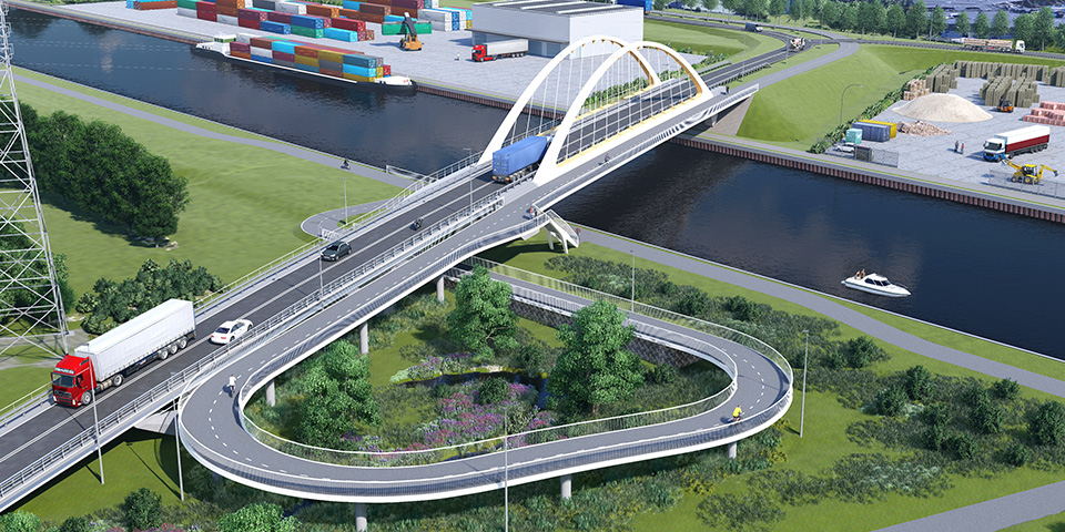 Nieuwe brug over kanaal naar Charleroi verkleint mobiliteitsproblemen